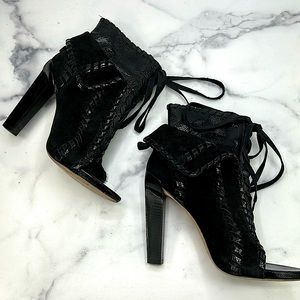 ALEXANDER WANG Freja Whip lace up booties worn twice